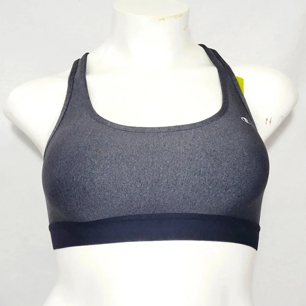 LARGE Champion 6715 Absolute Workout Wire Free Sport Bra Gray NWT‎